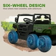 thumbnail image 4 of Qaba 24V Kids Ride On Truck with 6 Wheels, 4WD Electric Ride On Car with Dump Bed, Remote Control, Wheel Suspension for 3-8 Years, Green, 4 of 9