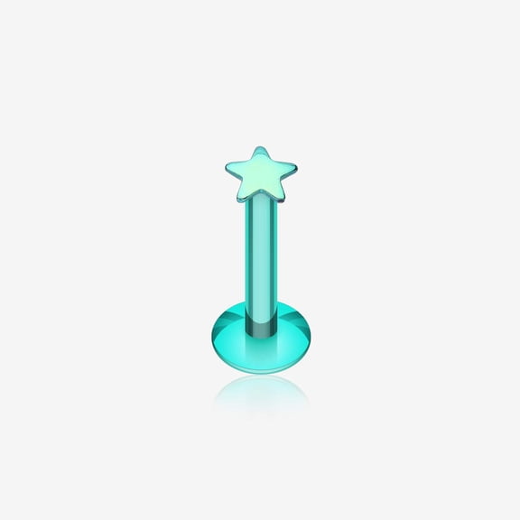 Colorline PVD Star Top Internally Threaded Labret