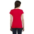 thumbnail image 2 of The Gildan Ladies SoftStyle 45 oz Fitted V-Neck T-Shirt - CHERRY RED - 2XL, 2 of 2