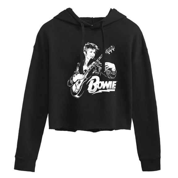David Bowie - Bowie Punk  - Juniors Cropped Pullover Hoodie