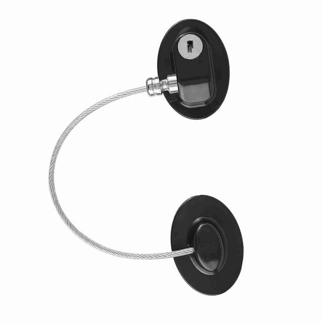 Seguridad Para Bebés Y Niños, Cable De Seguridad Para Abrir La Cerrado De La Puerta Del Refrigerador De La Ventana Negro