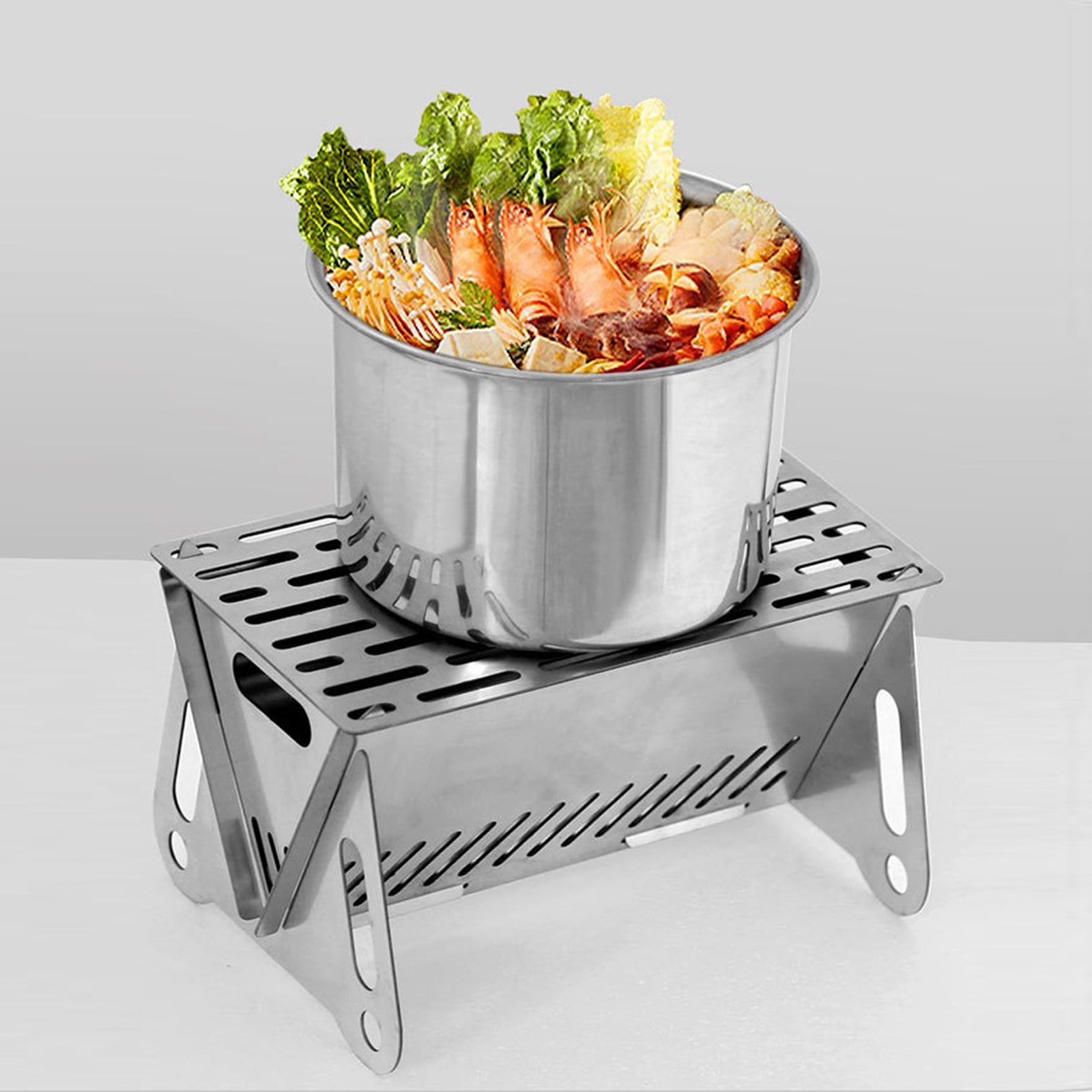 WINDLAND BBQ Grill Charcoal Folding Card Grill BBQ Stove For Camping Picnics Hiking Party