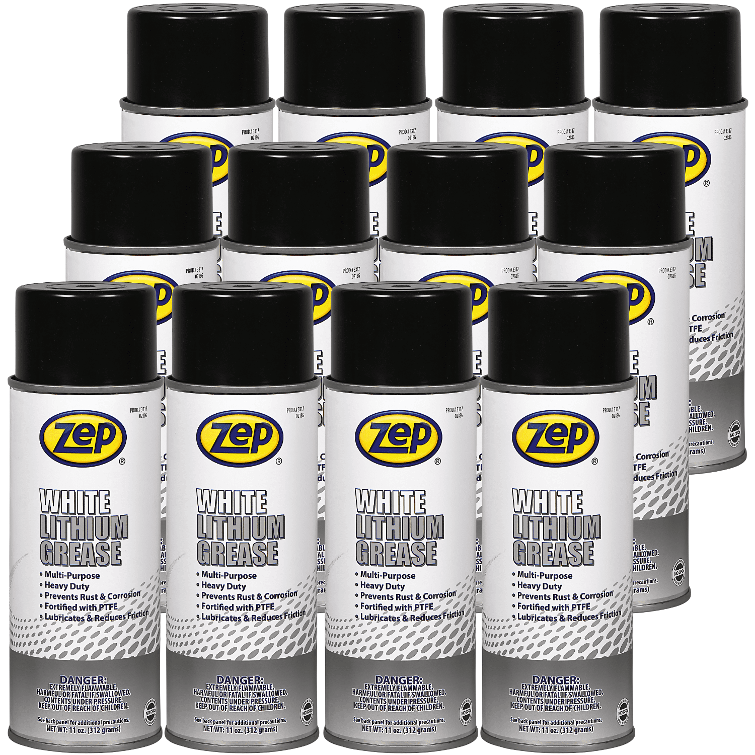 Zep White Lithium Grease 11 Ounces 331701 (Case of 12)