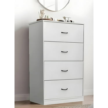 SUGIFT 4 Drawer Wood Dressers for Bedroom, Light Gray