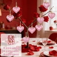 thumbnail image 5 of DwellJoy Valentine's Day Heart Ornaments, 24-Pack Heart Shaped Hanging Decorations for Romantic Party, Christmas Tree, Wedding, Glossy Matte Glitter Plastic Decorative Hearts, 5 of 9