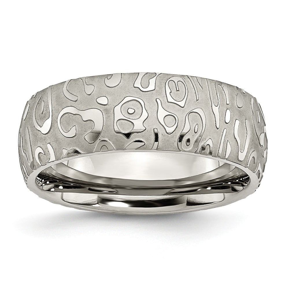 Bridal Wedding Bands Decorative Bands Titanium Polished Textured Ring Size 13 