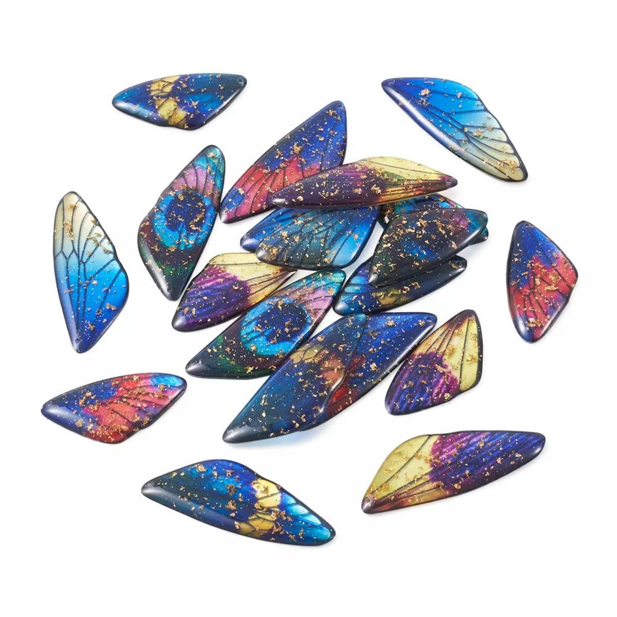 U8MO 1 Box DIY Butterfly Resin Dangle Earring Making Kit DIY Jewelry Findings 30x15mm