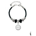 thumbnail image 2 of Delight Jewelry Silvertone Domed Psalm 23:1 Coach Celtic Knot Leather Bead Bracelet, 7"+2" Extender, 2 of 4
