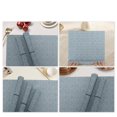 thumbnail image 5 of Unique Bargains 4 Pcs Diamond Pattern Polyester Heat Resistant Washable Placemats Blue, 5 of 6