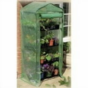 Gardman 24” x 18” x 63” Mini Greenhouse, 4 Shelves, Roll-Up Zippered Doors, Tool-Free Assembly