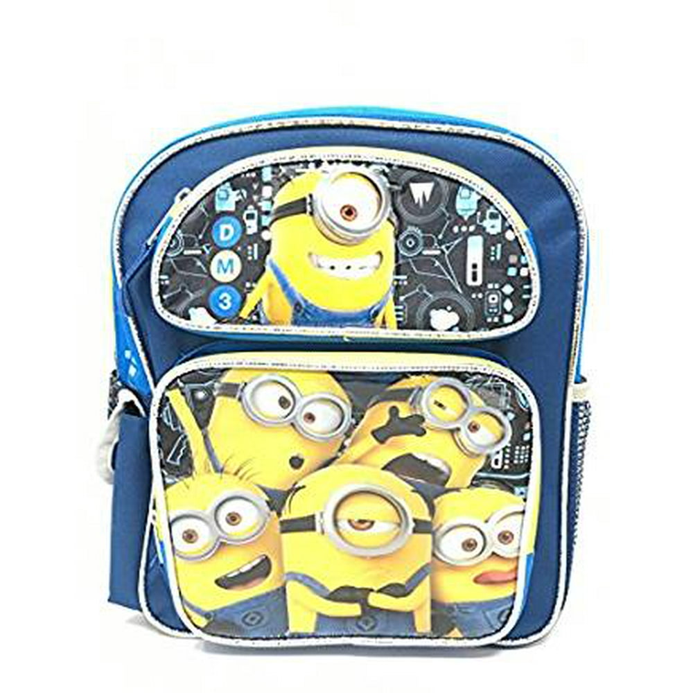 Despicable Me Small Backpack 3 Minions DM3 Group Blue 12 Bag