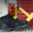 thumbnail image 2 of XQJ Men's Steel Toe Work Boots, Comfortable Lightweight Industrial Construction Shoes, Durable High Top Safety Boots - Black - Size 5, 2 of 8