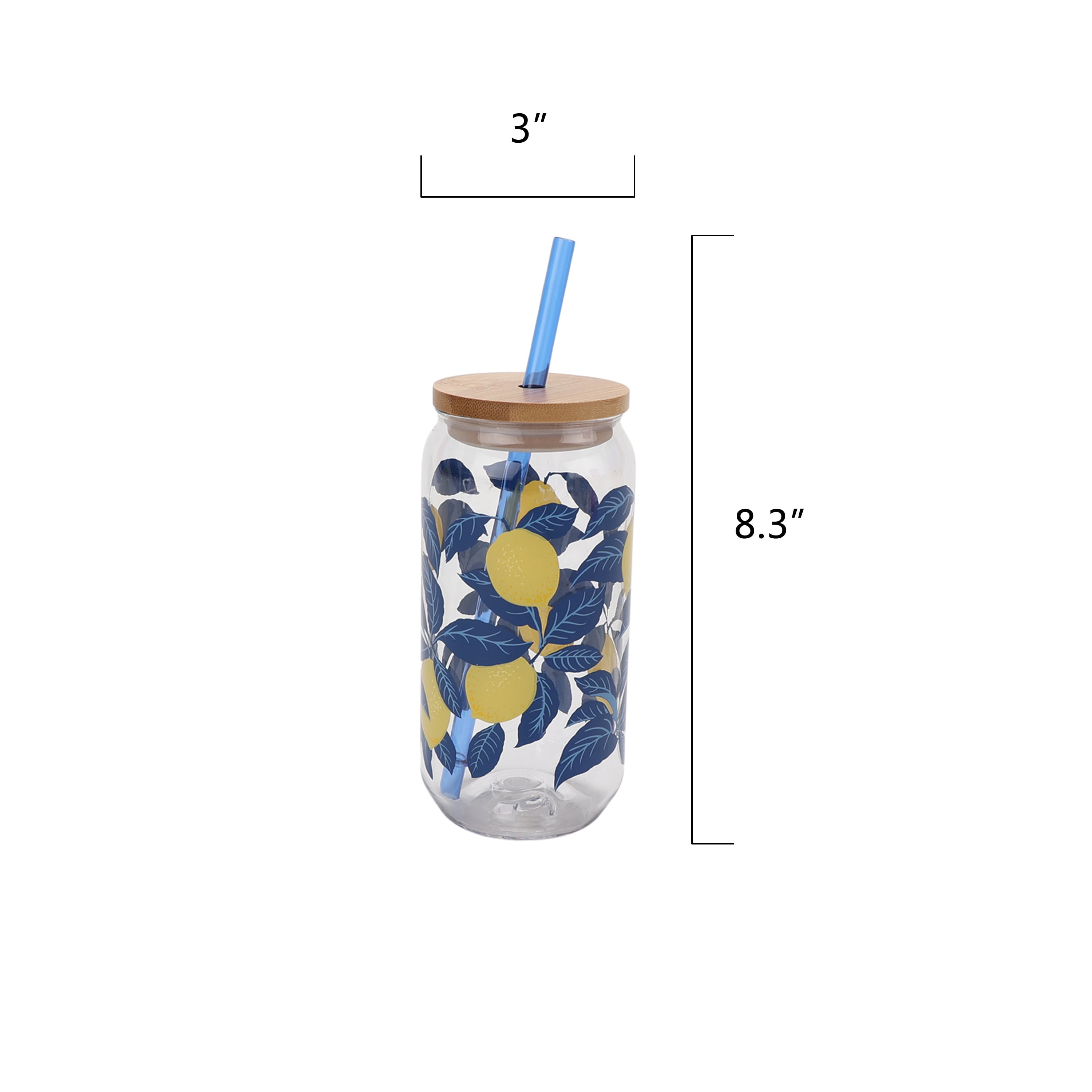 Mainstays by Becky G. & Alejandra 20-Ounce Acrylic Can Shape Tumblers, Assorted Designs, 4 Count