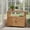 Light Brown, variant on Resenkos Wooden Patio Bar Table Set with Storage Space, Multiuse Buffet Cabinet Sideboard for Indoor and Outdoor Use, Gray
