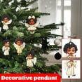 thumbnail image 5 of Random 1-Piece Angel Christmas Ornaments, Wooden Vintage Christmas Tree Ornaments, Hanging Ornaments, Christmas Tree Home & Interior Holiday Decorations (3.15 Inches), 5 of 6