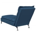 thumbnail image 6 of vidaXL Chaise Lounge with Cushions Blue Fabric, 6 of 9