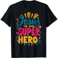 thumbnail image 2 of 100% Cotton Unisex Jesus is My Superhero Christian T-Shirt, 2 of 5