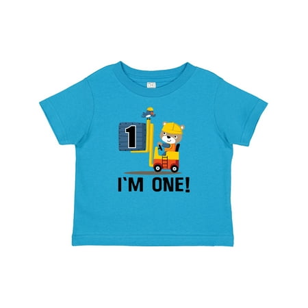 

Inktastic First Birthday Bear 1 Year Old Boy Gift Baby Boy T-Shirt