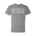 thumbnail image 2 of Eat Sleep Game Video Gamer Gift Fan Pop Culture Mens Premium Tri Blend T-Shirt, Premium Heather, Medium, 2 of 3