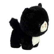 Aurora 7 in. Playful Teddy Pets Tuxedo Cat Unique Design Endless Play Stuffed Animal Plush Toy, Black