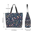 thumbnail image 2 of Large Capacity Single Shoulder Shopping Bag 19.7×15.7×5.9in Main Pocket Large To Accommodate Your Daily Needs Can Be Portable Can Be A Single Shoulder Back Flowers (14), 2 of 8