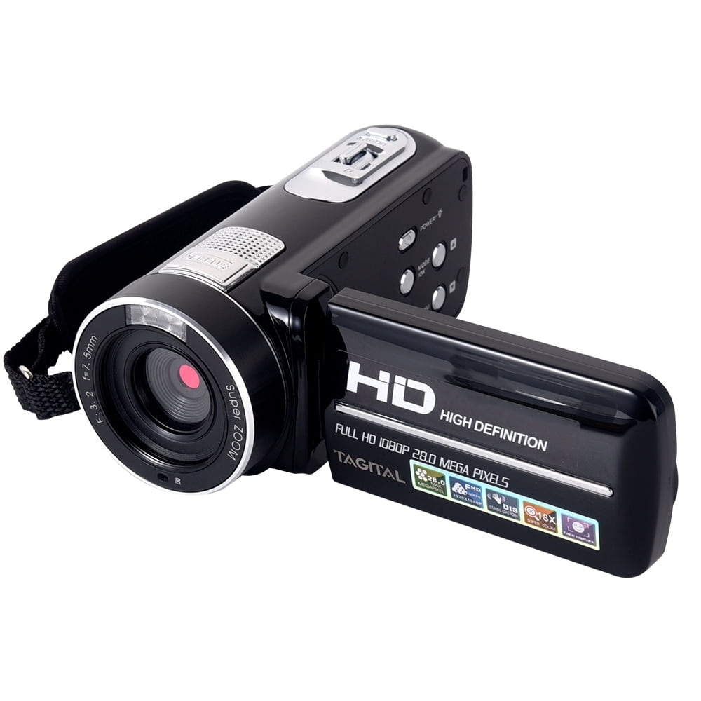 Tagital Camera Camcorder, HD 1080P 24 MP 16X Digital Zoom Video Camcorder with LCD and 270 Degree Rotation Screen pic image