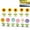 Mix-11pcs, variant on Spring Wobbly Flower Car Dashboard Ornament and Shaking Head Sunflower Interior Decor Figurine