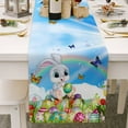 thumbnail image 2 of Easter Egg Bunny Table Runner Kitchen Table Decoration Table Cloth Pad Coffee Table Cloth Holiday Banquet Living Room Table Cloth (9), 2 of 6
