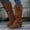 Brown, variant on Bnwani Women Boots Knee High Boots Fashion Toe Knee-High Strap Versatile Casual Boot Black Size 5.5