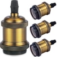 thumbnail image 1 of Portalámparas E27, lámpara colgante retro Edison, adaptador de cerámica sólida, portalámparas de latón vintage de 4 piezas, portalámparas antiguo Portalámparas de metal y aluminio, 1 of 5