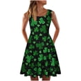 thumbnail image 2 of Qiopertar Mode Femmes Été Col Carré Impression St. Patrick Robe Ample Confortable Sans Manches Liquidation Livraison Gratuite à Moins de 5$ jusqu'à 90 % de Réduction, 2 of 5
