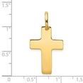 thumbnail image 3 of 14K Yellow Gold Charm Pendant Themed 30 mm 17 Polished Cross, 3 of 4