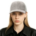 thumbnail image 6 of TOPTIE Suede Mesh Baseball Cap, Breathable Snapback Trucker Cap, 5-Panel Unisex Adjustable Sports Hat for Outdoor - Grey, 6 of 6