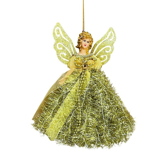 Christmas Tree Topper Angel Treetop with Hanging Rope Portable for Holiday Ornament
