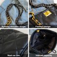 thumbnail image 3 of Bolso de mano tipo cartera de PU para mujer, bolso de hombro, bolso de mano con cadena, bolso de mano para ir al trabajo, negro, 3 of 5