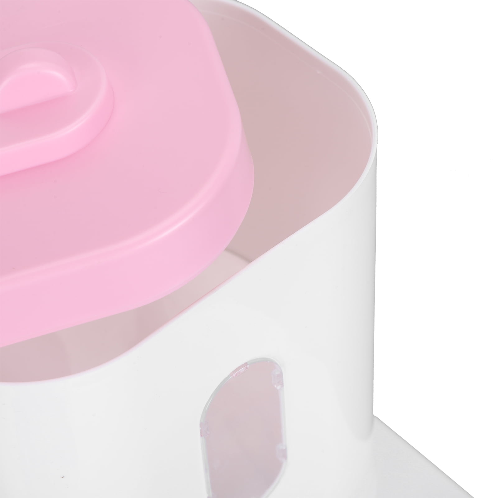 Yajisi Pet Food Water Dispenser 2 in 1 Detachable Automatic Cat Waterer Feeder for Dog Puppy, 11 inches / 28 cm, Pink
