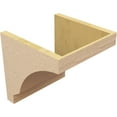 thumbnail image 5 of 12"W x 12"D x 12"H Wide Moab Rough Cedar Woodgrain TimberThane Corbel, Primed Tan, 5 of 6