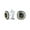Black, variant on Womens Timeless Black Onyx Cubic Zirconia Two Tone Square Cushion Omega Earrings Silver Gold Plated