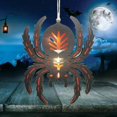 thumbnail image 5 of Haunted House Lighted Halloween Sign Spider Shape LED Ambient Light Wood Sign, 5 of 5