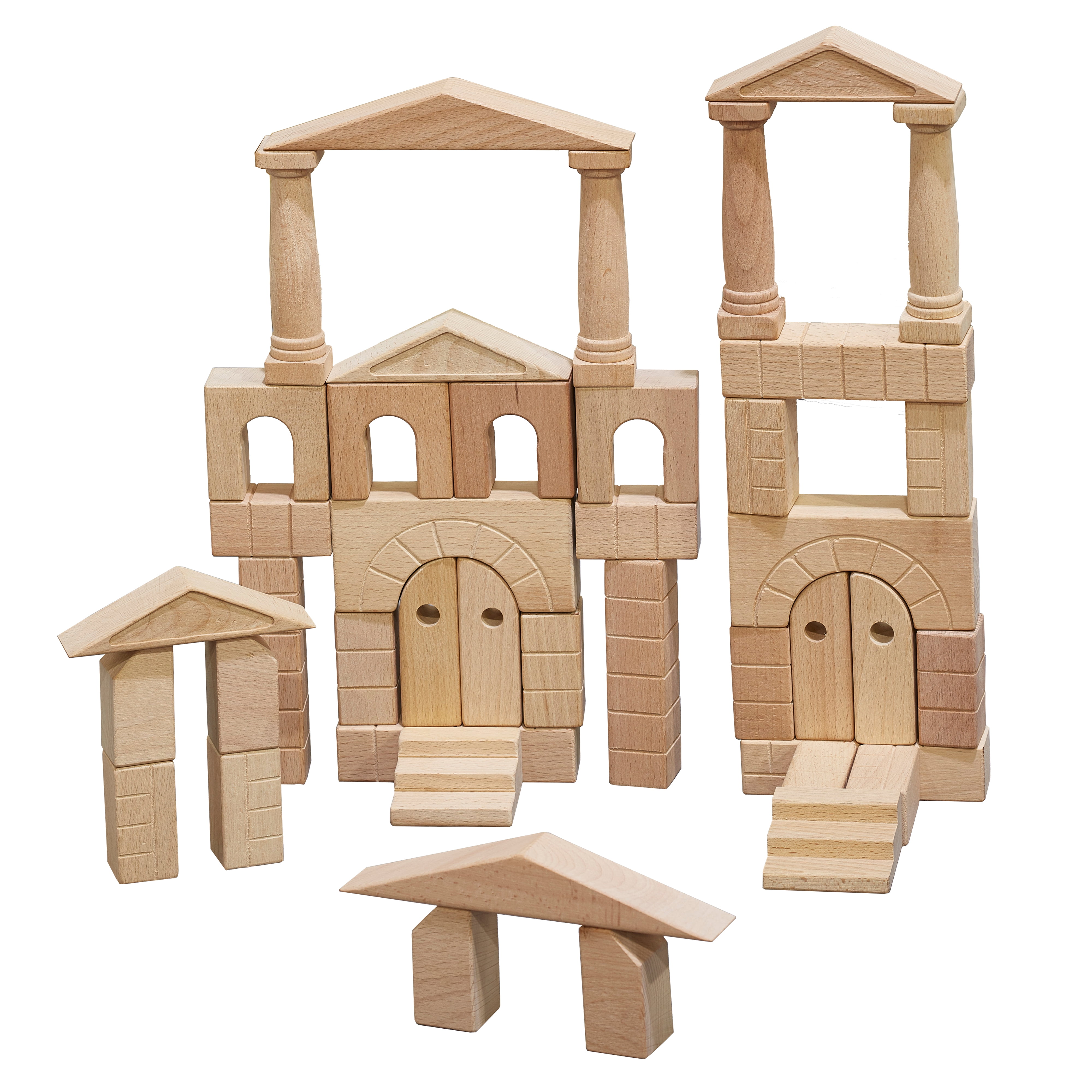 ECR4Kids Architectural Building Block Set (48 Pieces) with Canvas Carry ...