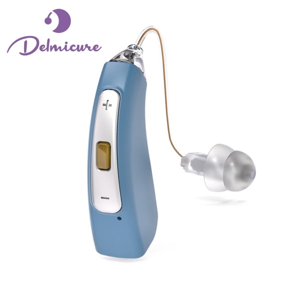 Delmicure Hearing Aids for Seniors, Rechargeable, VHP-1704 Blue, Single