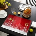 thumbnail image 5 of Placemat Christmas Snowflake Gradient Set of 4/6pcs Kitchen Coffee Accessories Coasters Home Dining Table r Linen Mats, 5 of 7