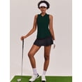 thumbnail image 5 of Pinspark Golf Shirts Women Sleeveless Tennis Polo Lightweight Racerback Tank Tops V Neck with Collar Athletic Tops, 5 of 6