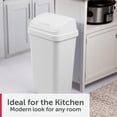 thumbnail image 4 of Sterilite Kitchen Trash Can, 13 Gallon Plastic Garbage Bin with Swing Top Lid, White, 4 of 9