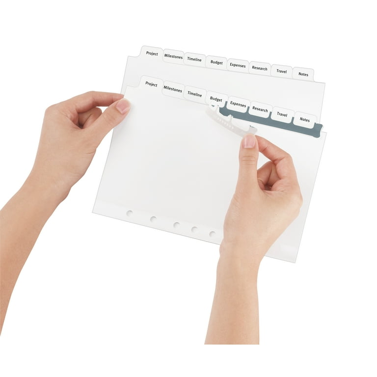 Avery 8-Tab Mini Binder Dividers, 5.5