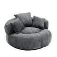 thumbnail image 5 of MOONMISS Chenille High Back Lazy Boy Sofa with Throw Pillows for Adults and Children, Indoor Outdoor, Dark Gray, 5 of 5