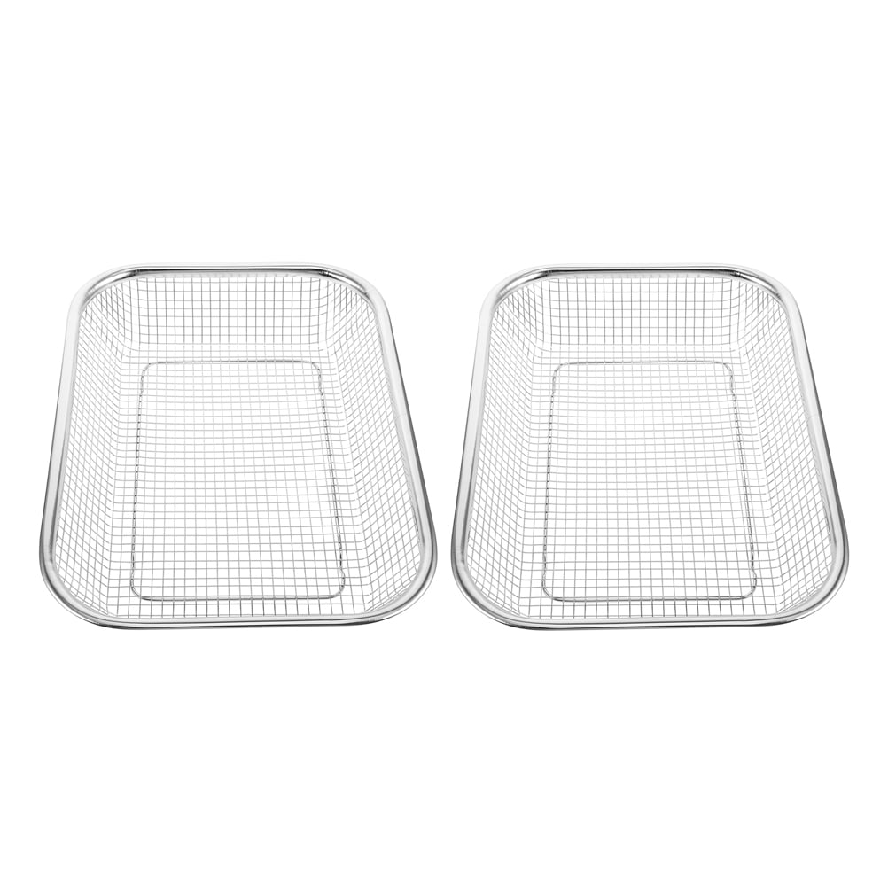 Hemoton 4-Piece Stainless Steel Mesh Baskets Set Dishwasher Safe Utensil Holders for Kitchen Cutlery Silverware Storage Organizer