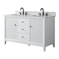 thumbnail image 5 of Vanity Art 54" Bathroom Vanity with Sinks and Engineered Marble Top, Freestanding Storage Cabinet with 2 Drawers, 2 Shelves and 1 Flip Down Tray, 5 of 8