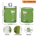 thumbnail image 5 of Yayeee 2 Pack Qtip Holder Bathroom Cotton Swab Canister with Lid Clear Dispenser Set, Green Martini Glass, 5 of 6