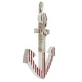 thumbnail image 2 of Northlight 16" Red and White Striped Nautical Hanging Anchor with Rope Wall Art, 2 of 3